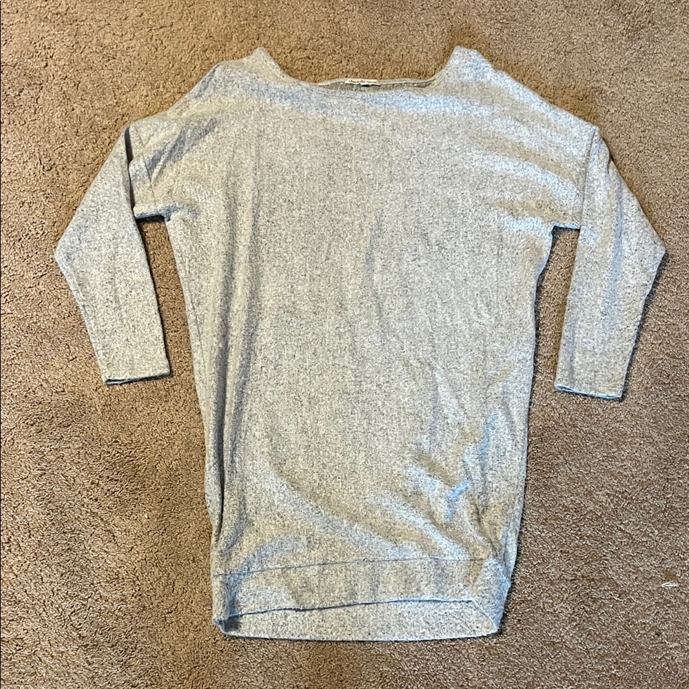 Charlotte Russe Heather Gray Off-Shoulder Dress